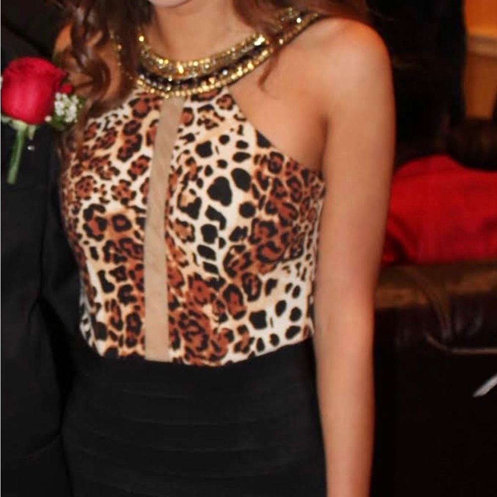 Sherri Hill Cheetah Dress